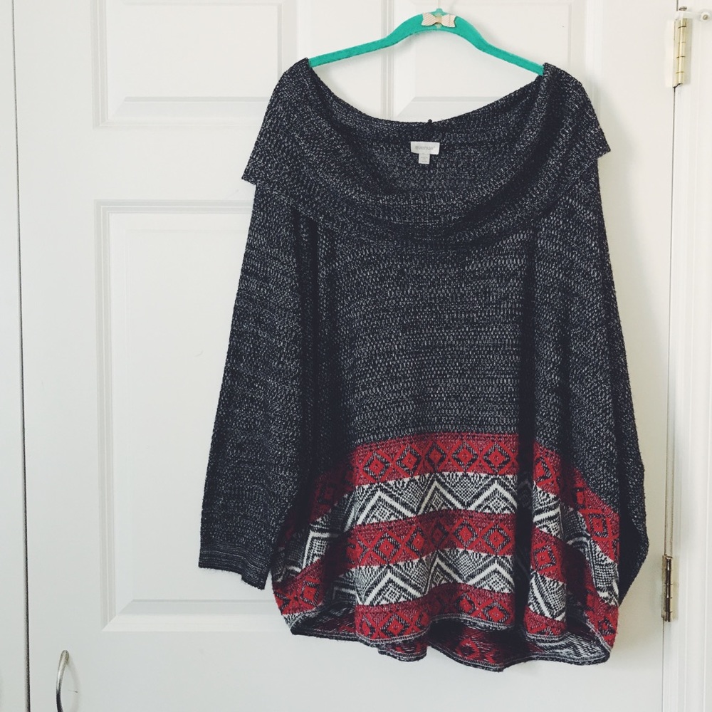 Avenue Marled knit cowl neck sweater (Size 26/28)